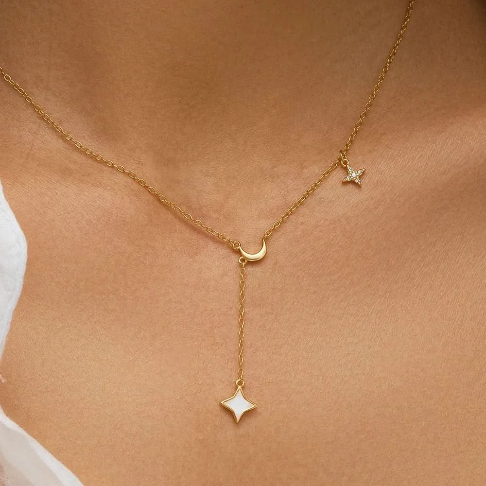 Dainty Y-Shape Moon Necklace