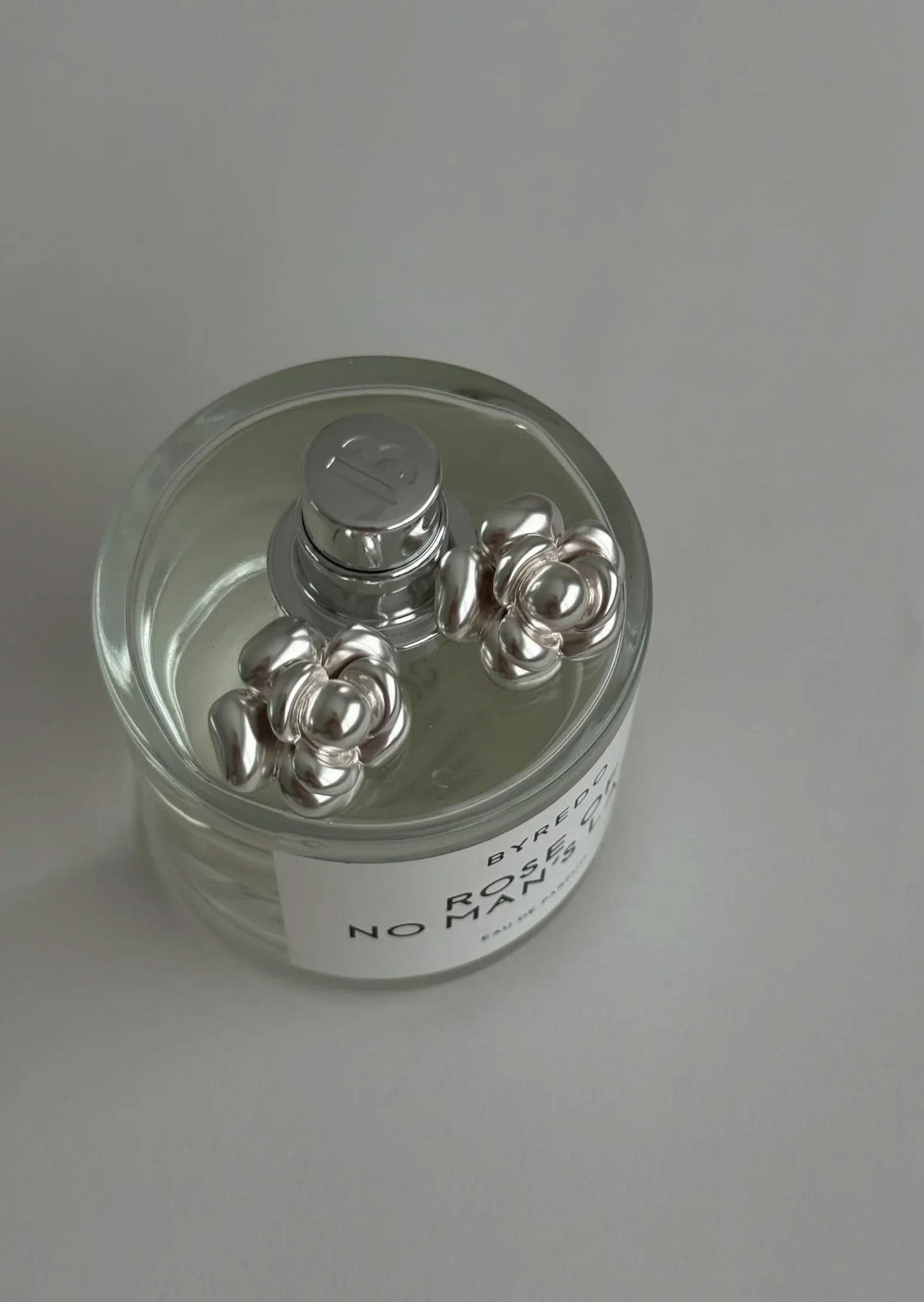 Elen Earrings – Silver Floral