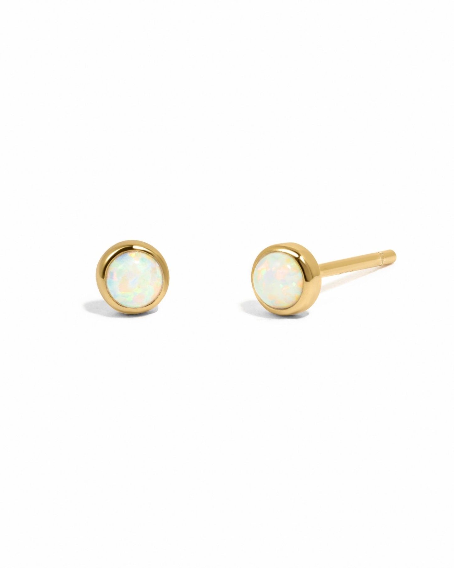 Bezel Set Gemstone Studs