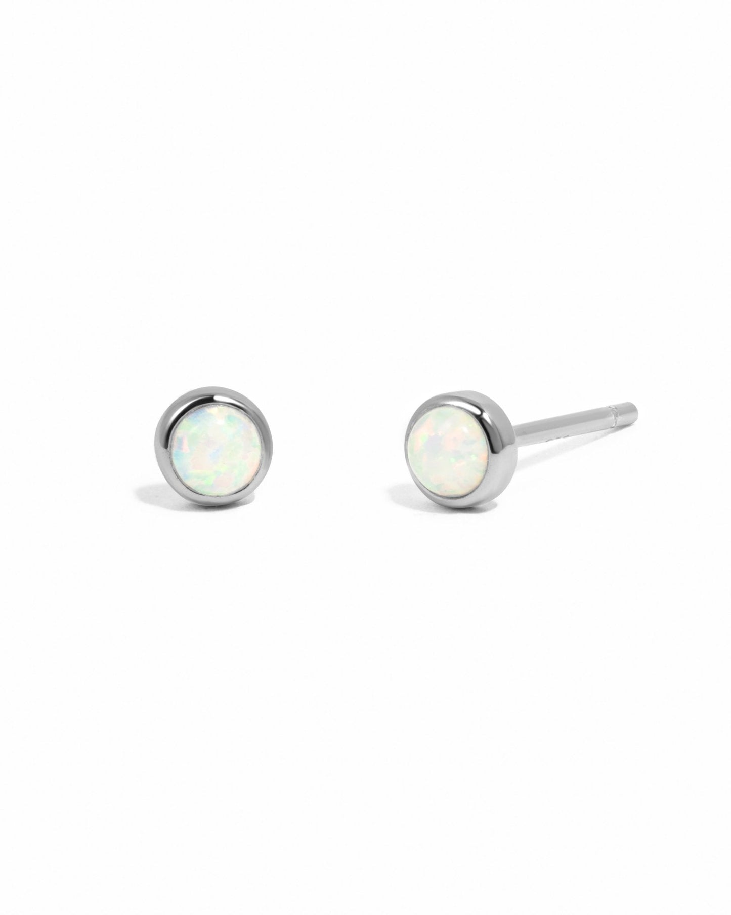 Bezel Set Gemstone Studs