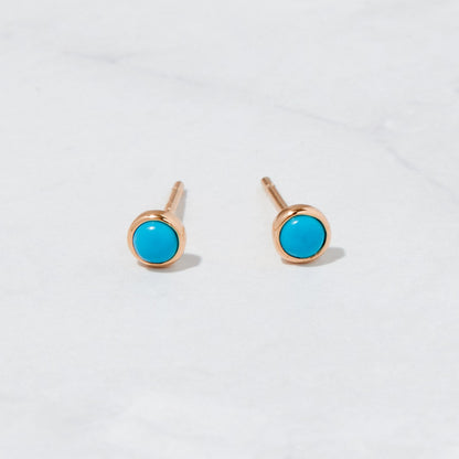 Bezel Set Gemstone Studs