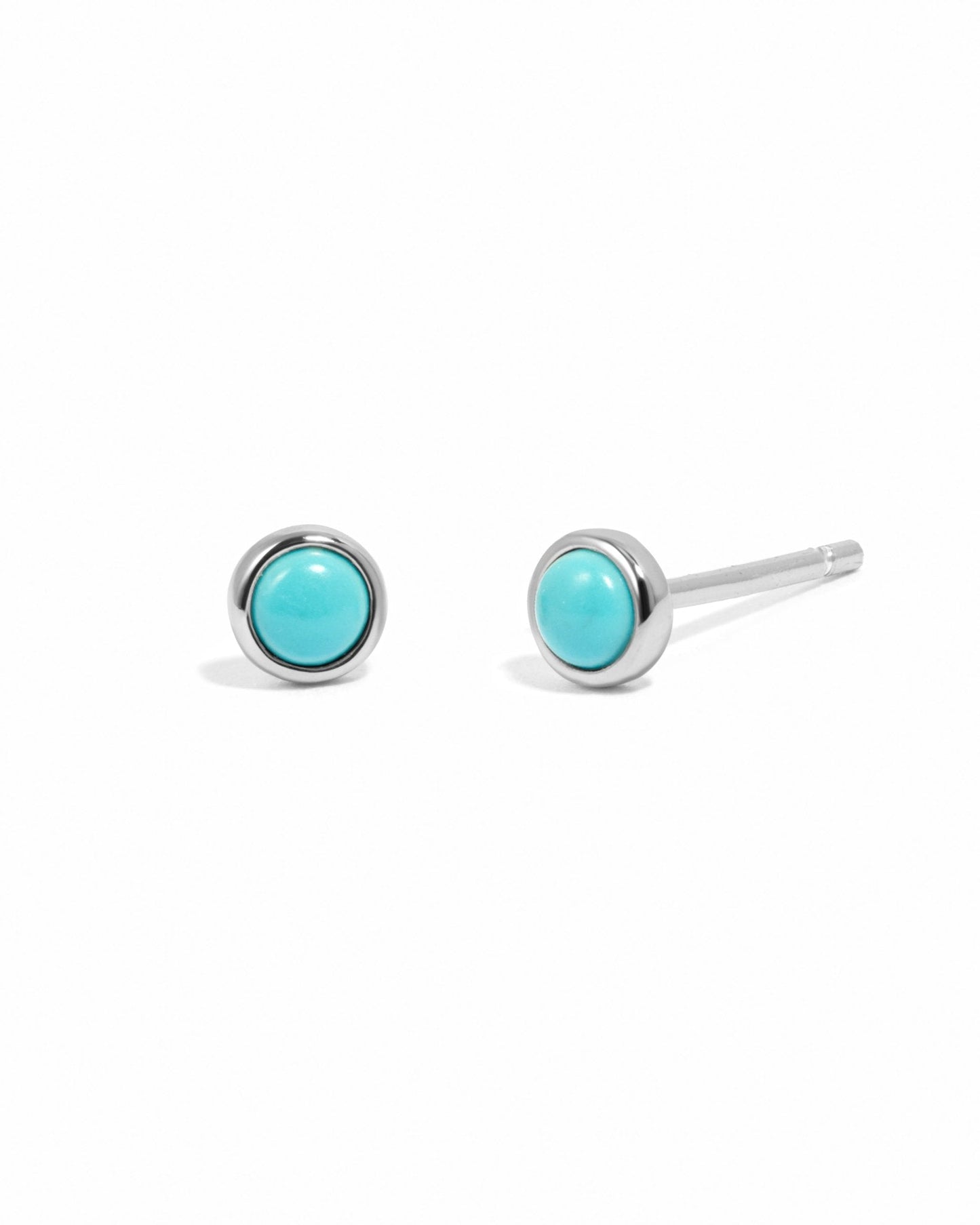Bezel Set Gemstone Studs