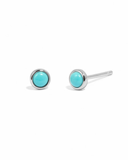 Bezel Set Gemstone Studs
