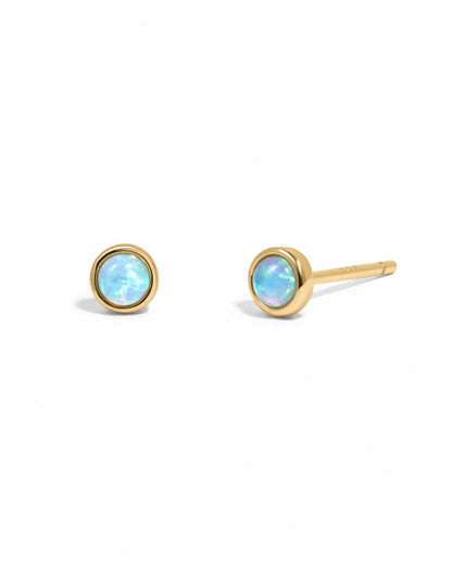 Bezel Set Gemstone Studs
