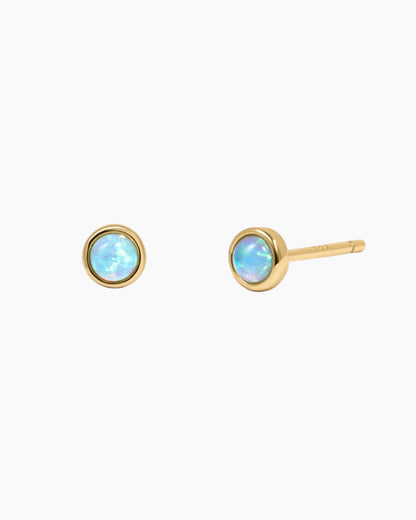 Bezel Set Gemstone Studs
