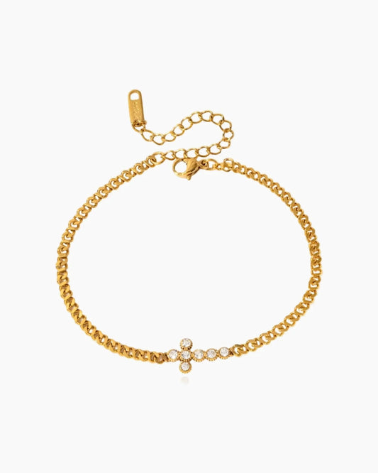 Crystal Cross Bracelet