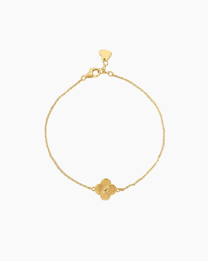 Dahlia Single Four Leaf Clover Bracelet