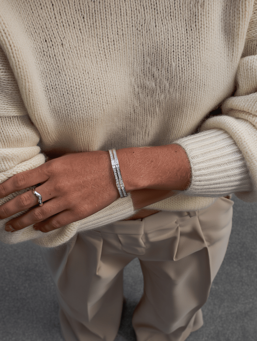 Evie Bangle - Silver