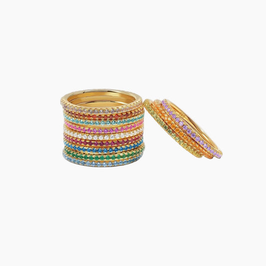 Gold Eternity Birthstone Rings