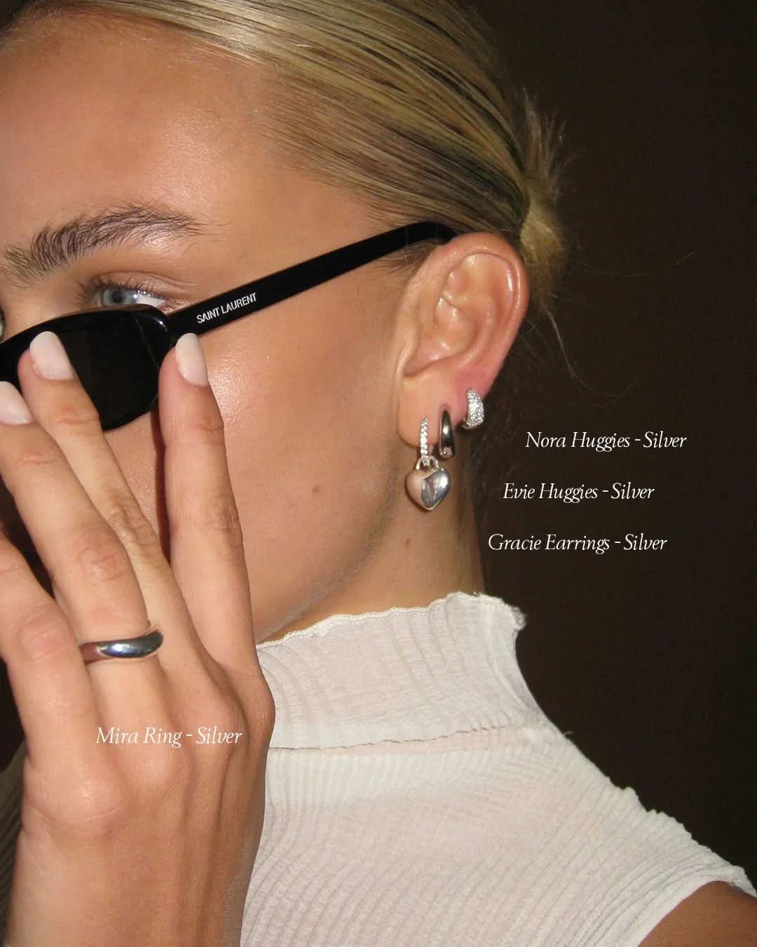 Amara Earrings – Silver