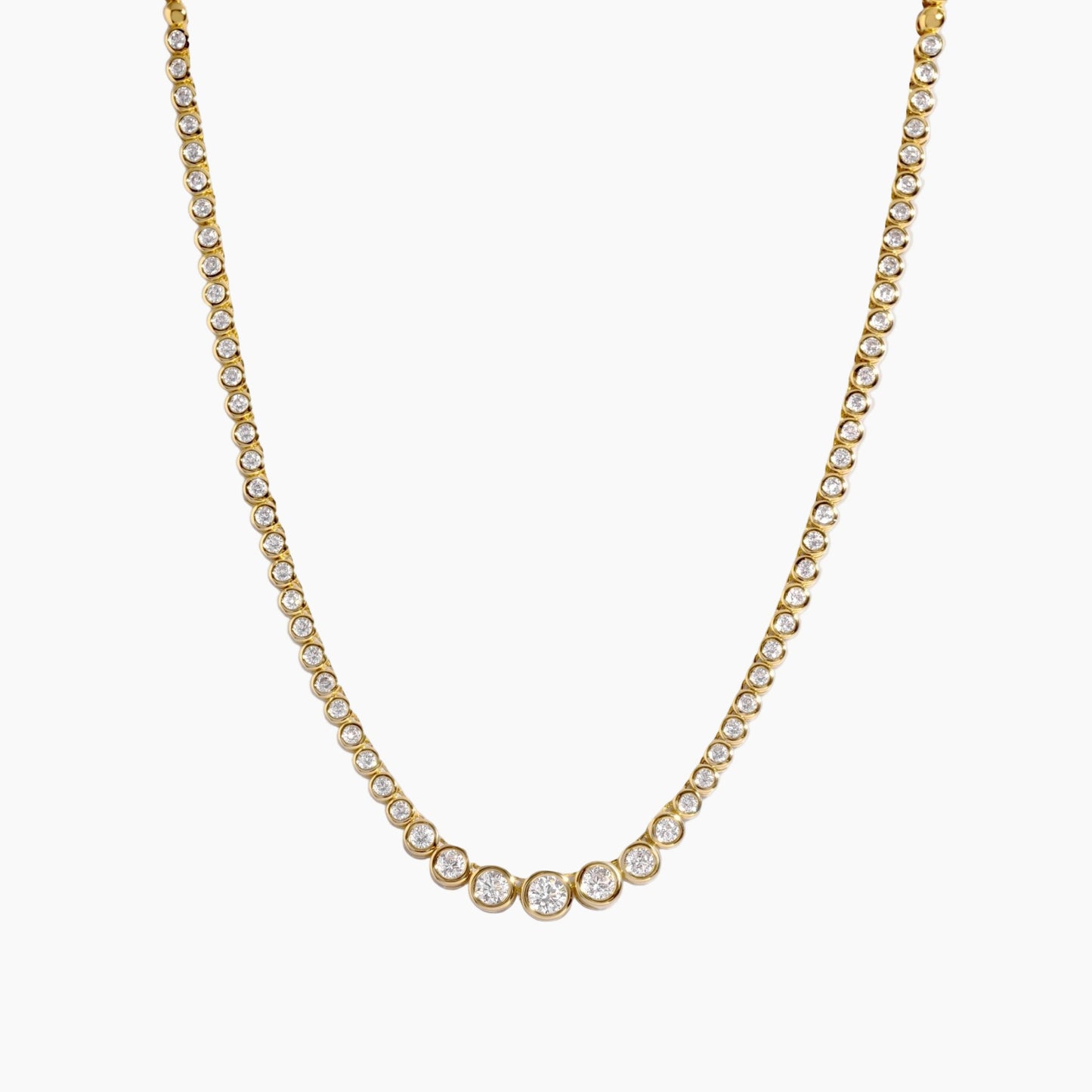Gradient Bezel Tennis Necklace