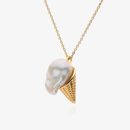 Ice Cream Baroque Pearl Necklace