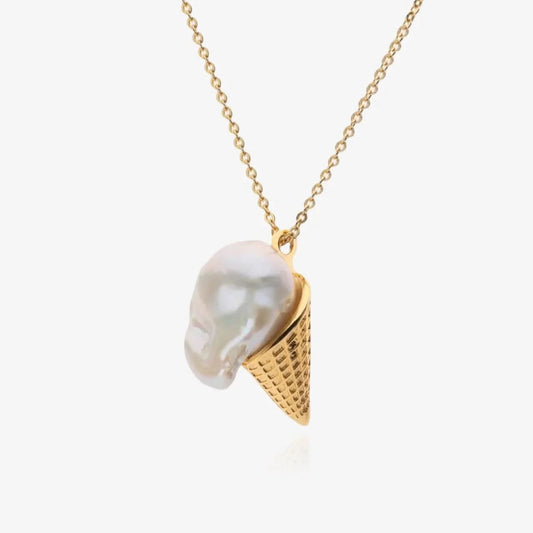 Ice Cream Baroque Pearl Necklace