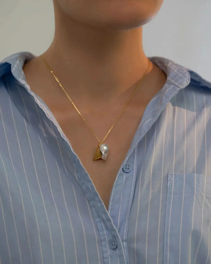 Ice Cream Baroque Pearl Necklace