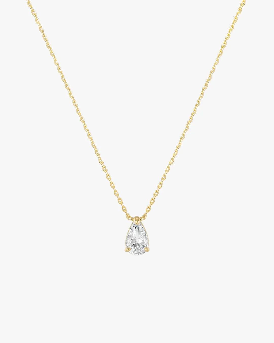 Iriss Necklace Pear - Gold