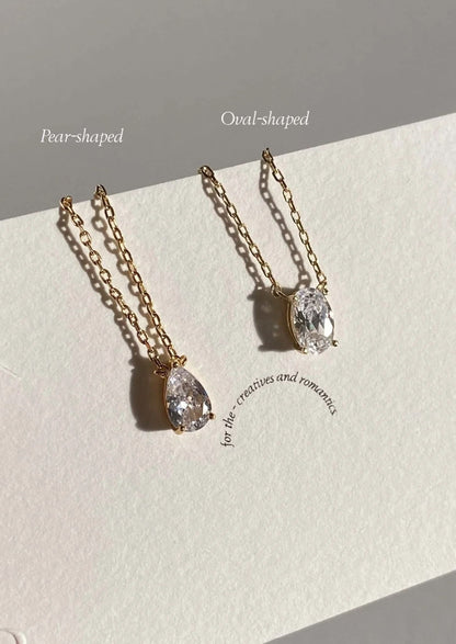 Iriss Necklace Pear - Gold
