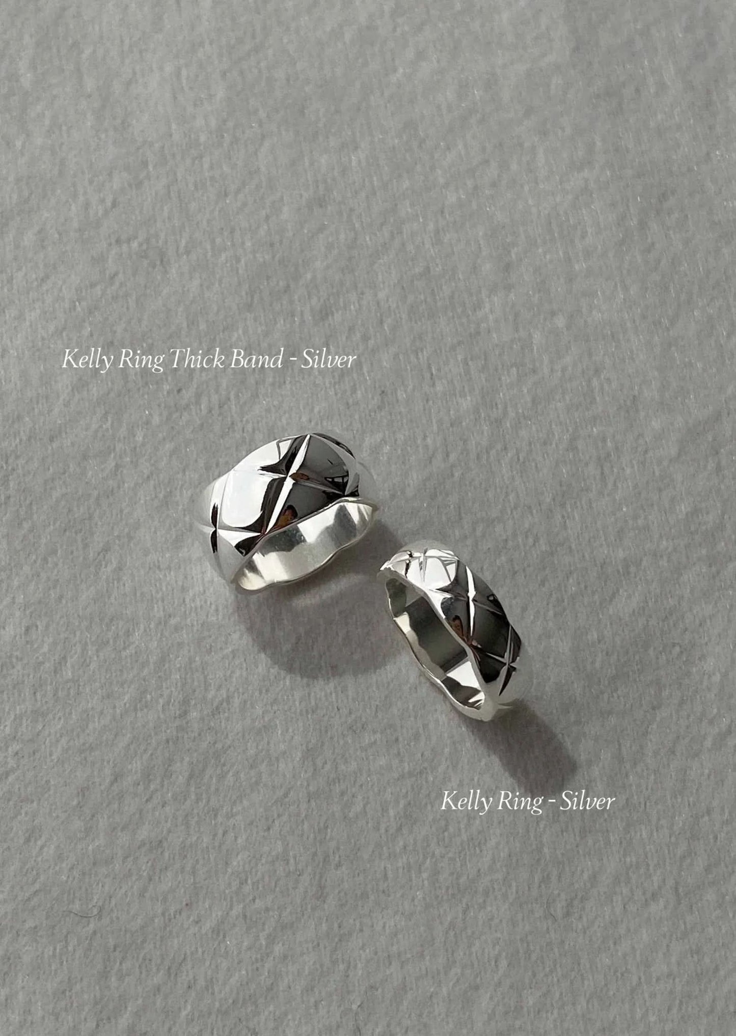 Aubrey Thick Band Ring -  Silver