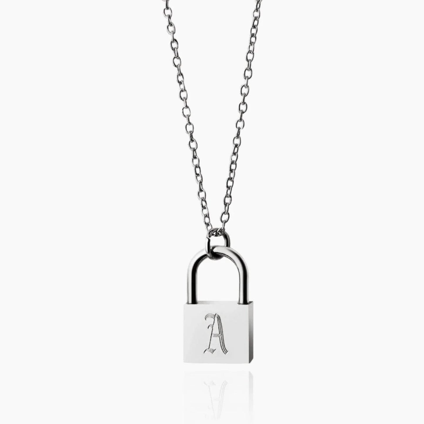 Lock Initial Necklace