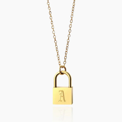 Lock Initial Necklace