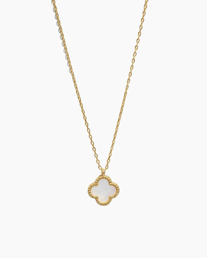 Mother of Pearl Clover Necklace