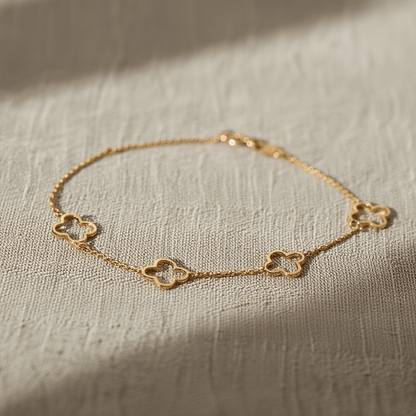 Multi Hollow Clover Bracelet