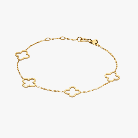 Multi Hollow Clover Bracelet
