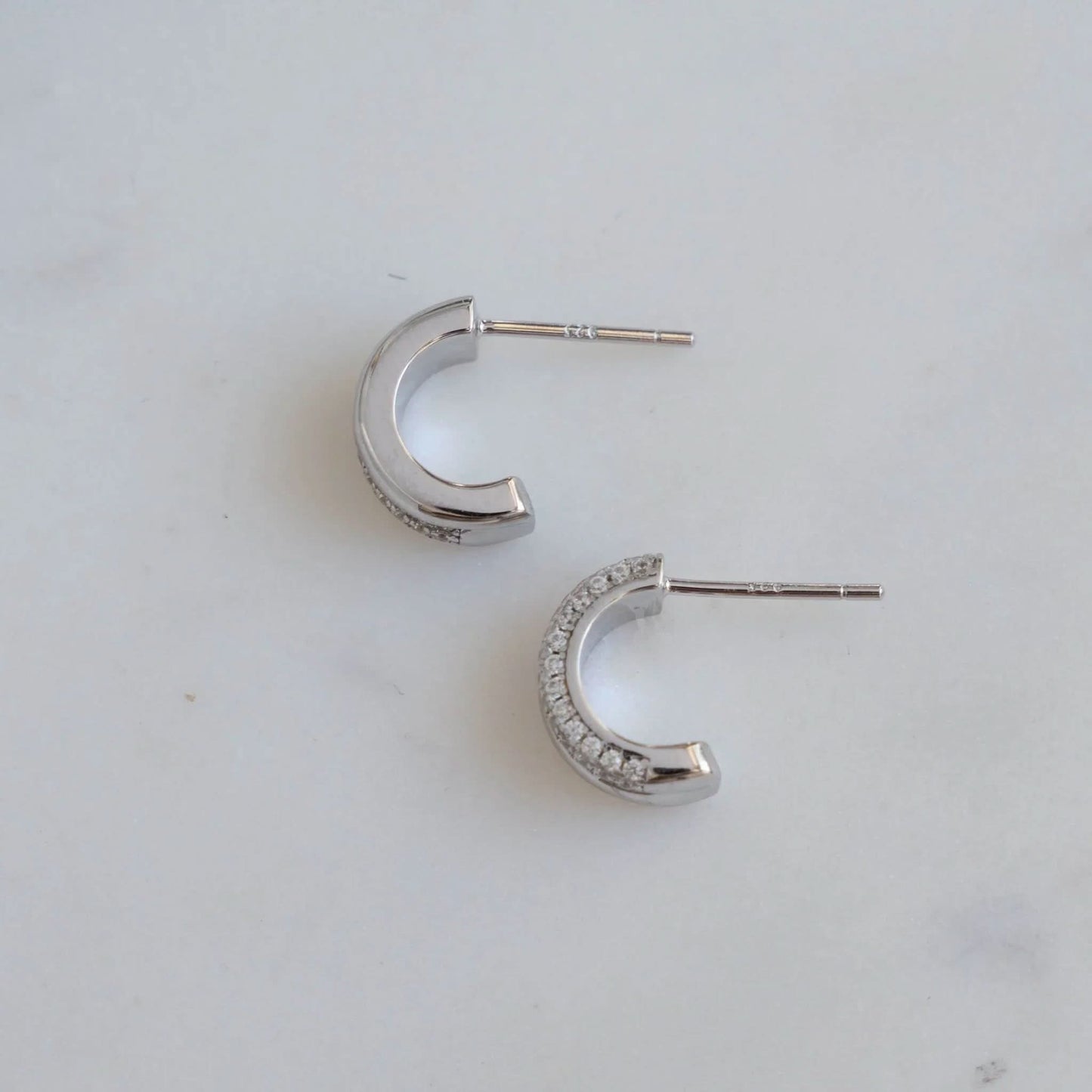 Pavé Double Hoop Earrings