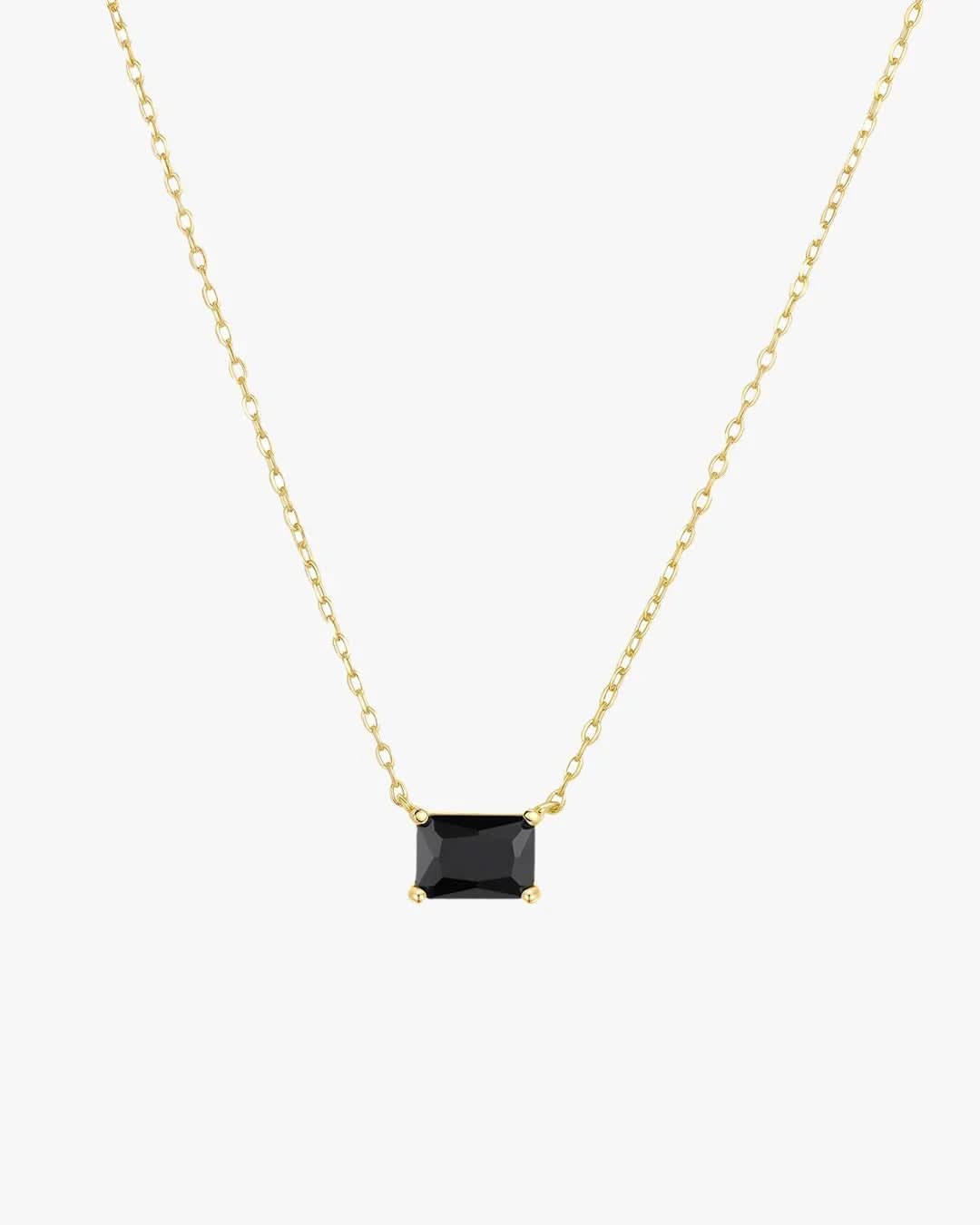 Ariana Necklace – Black Onyx Pendant