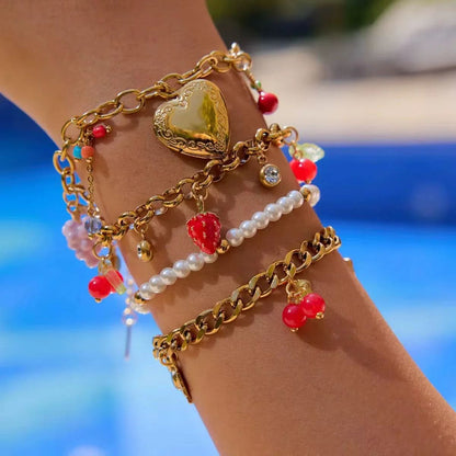 Strawberry Charms Bracelet