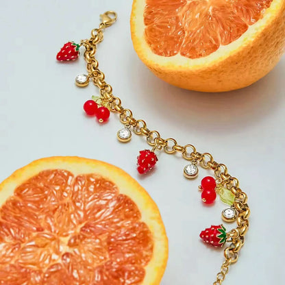 Strawberry Charms Bracelet